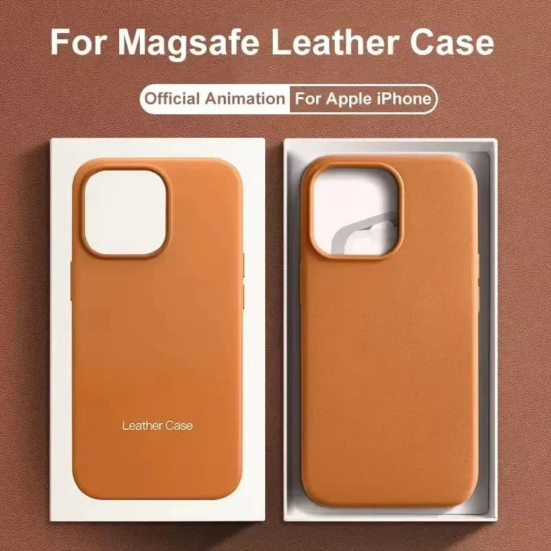 Luxury Magnetic Leather Case for MagSafe iPhone