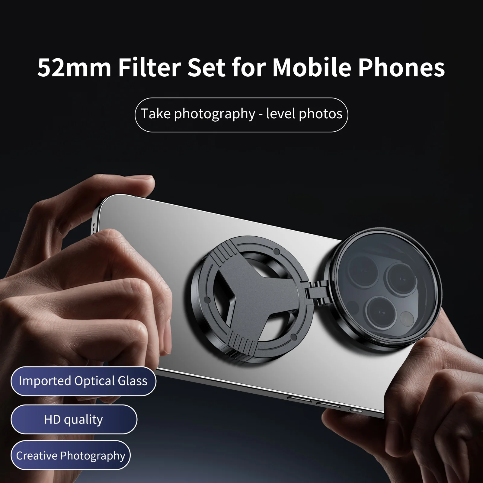Magnetic CPL Polarizer Phone Lens Filter Kit