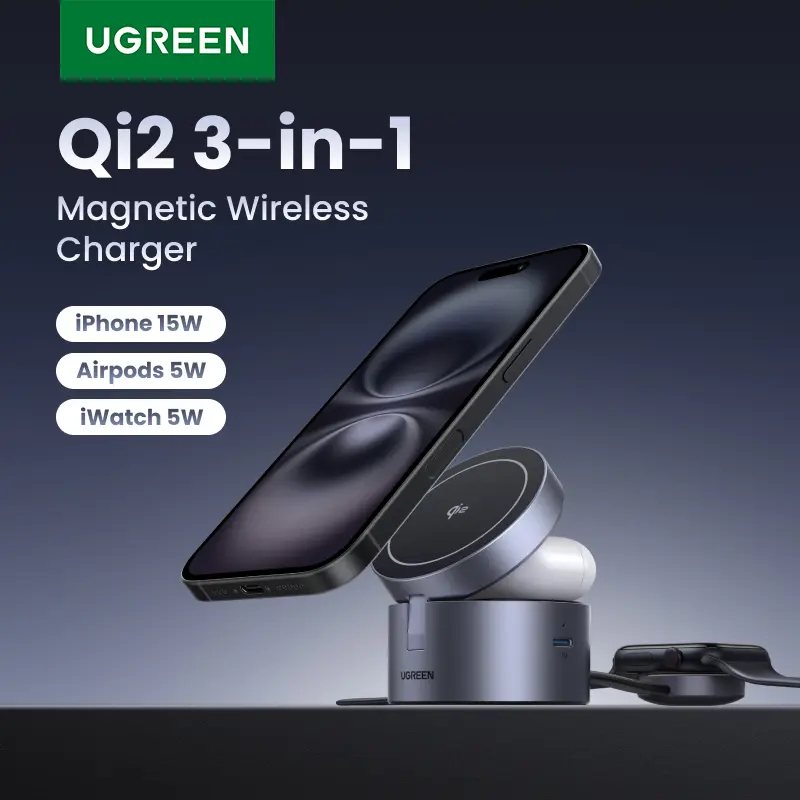 UGREEN 3-in-1 MagSafe Wireless Charging Stand